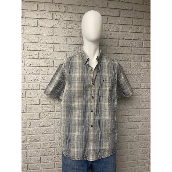 Carhartt Relax Fit Plaid Short Sleeve Button Down Men Shirt Size XL - Picture 1 of 10